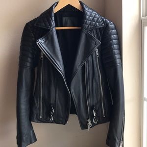 All Saints Leather Jacket Size 4